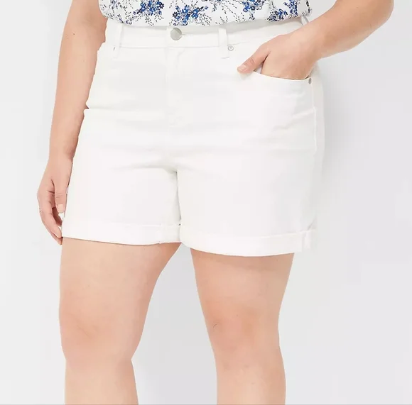Lane Bryant Boyfriend Fit Midi Jean Short - Picture 1 of 5